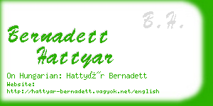 bernadett hattyar business card